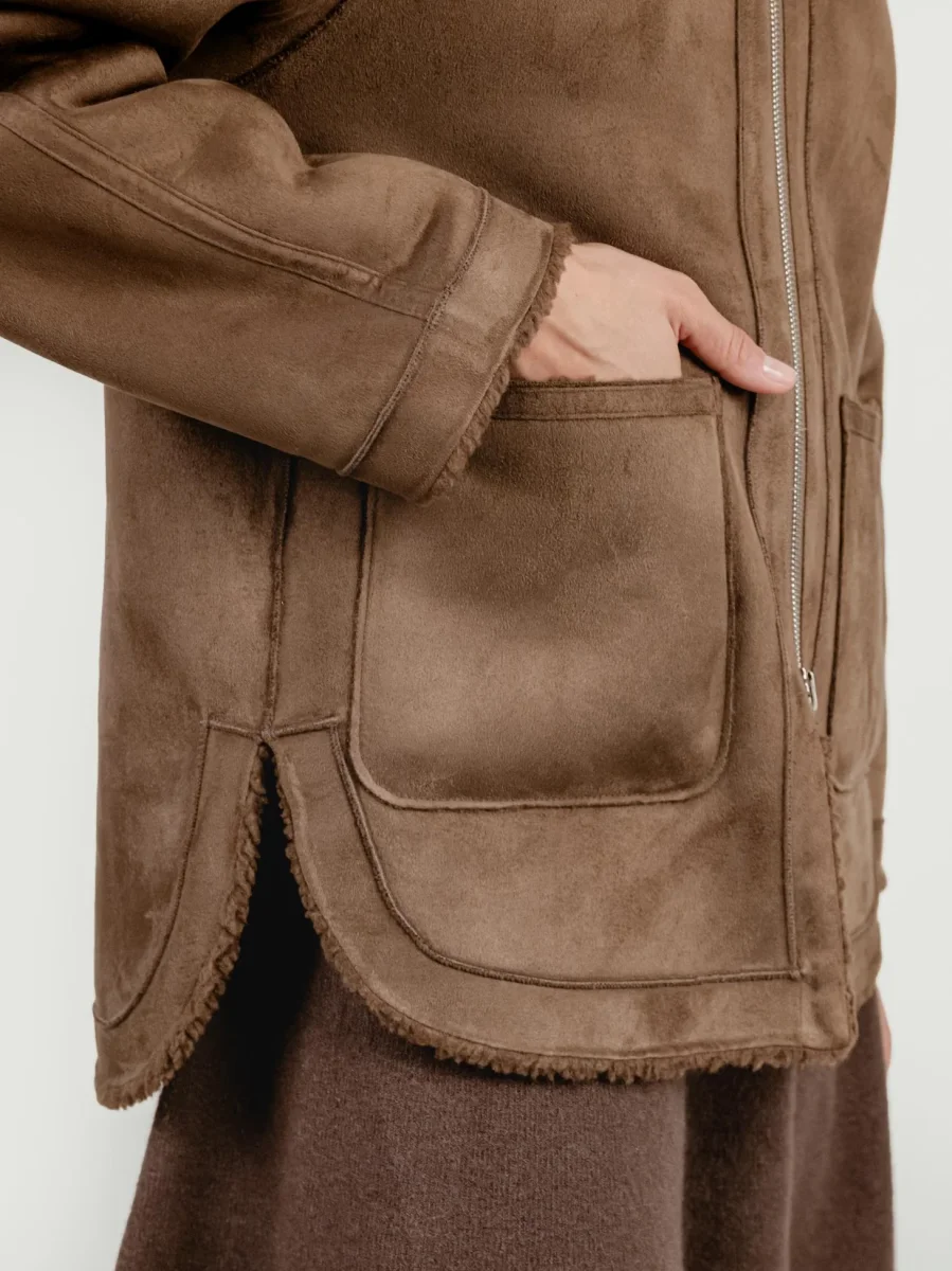 ECOMONTONE REVERSIBILE CON ZIP CIOCCOLATO - immagine 5