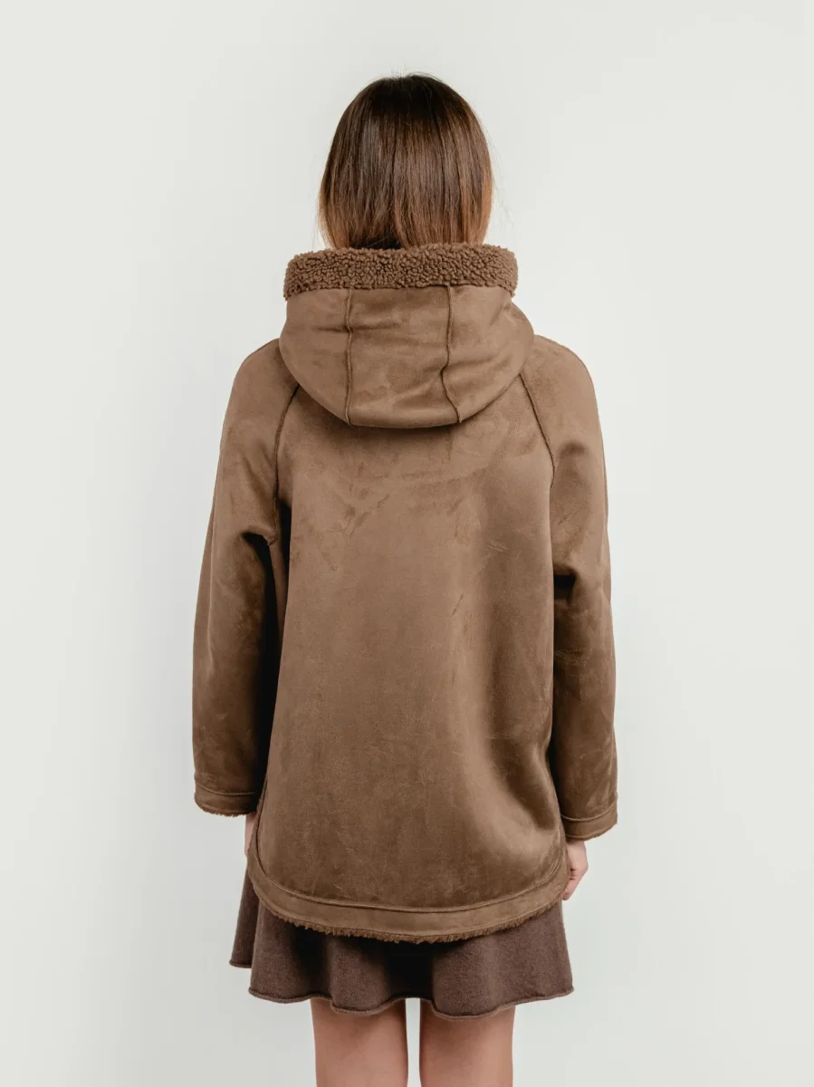 ECOMONTONE REVERSIBILE CON ZIP CIOCCOLATO - immagine 4