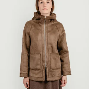 ECOMONTONE REVERSIBILE CON ZIP CIOCCOLATO