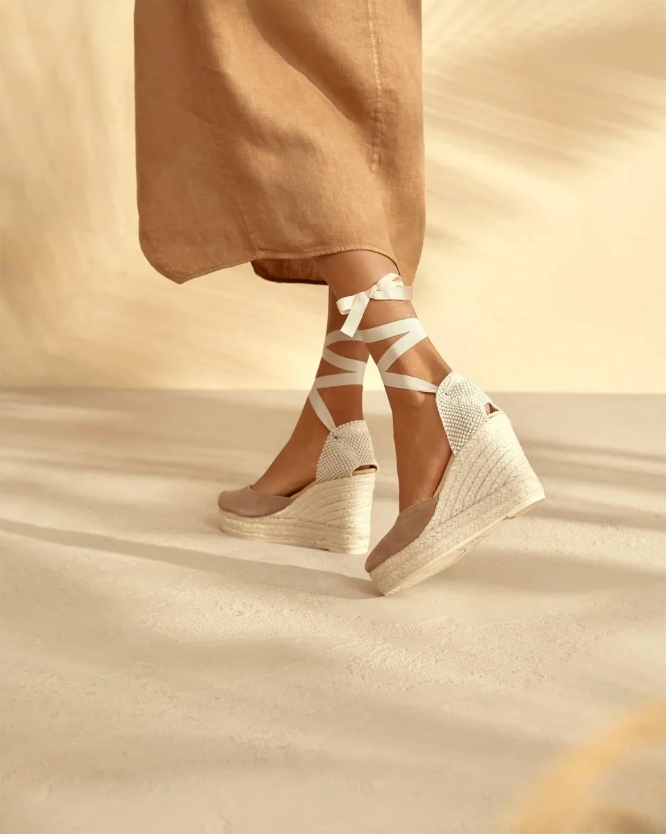 ESPADRILLAS ALTE SCAMOSCIATE TAUPE - immagine 5