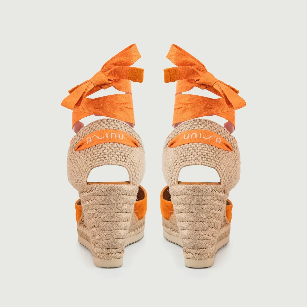 ESPADRILLAS SCAMOSCIATA ARANCIO CON LACCI - immagine 3