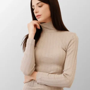 Maglia jacquard con lupetto Xhemile in Lana Seta