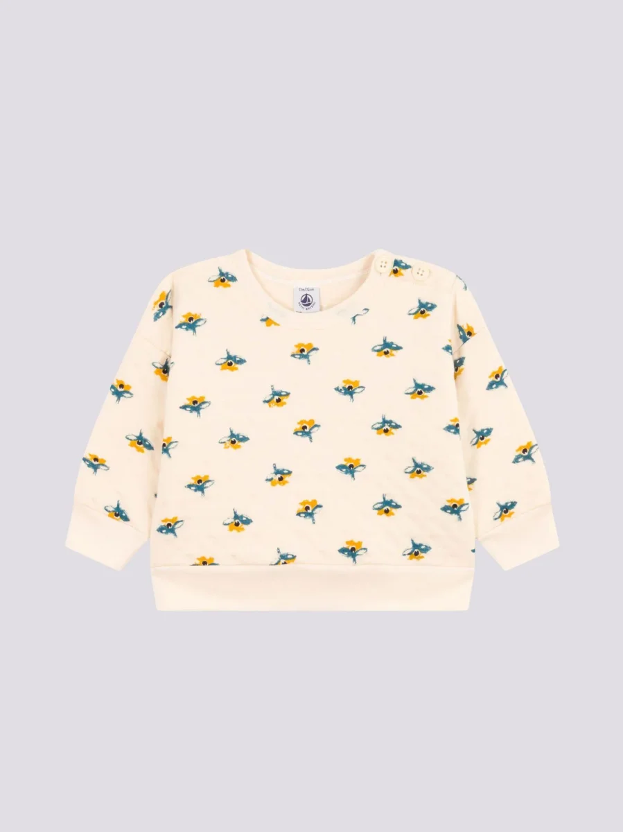 FELPA IN TUBIQUE TRAPUNTATO