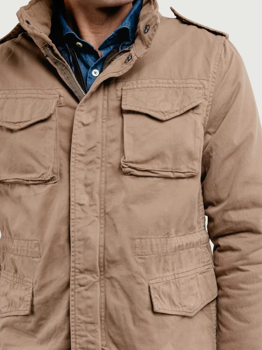 FIELD JACKET IN COTONE CON IMBOTTITURA SEPARABILE TORTORA - immagine 6
