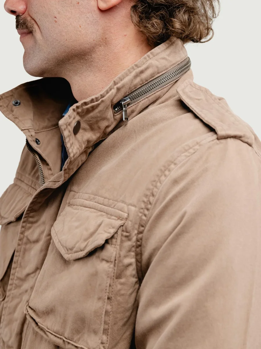 FIELD JACKET IN COTONE CON IMBOTTITURA SEPARABILE TORTORA - immagine 7