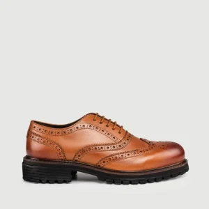 FRANCESINA IN PELLE SFUMATA TABACCO