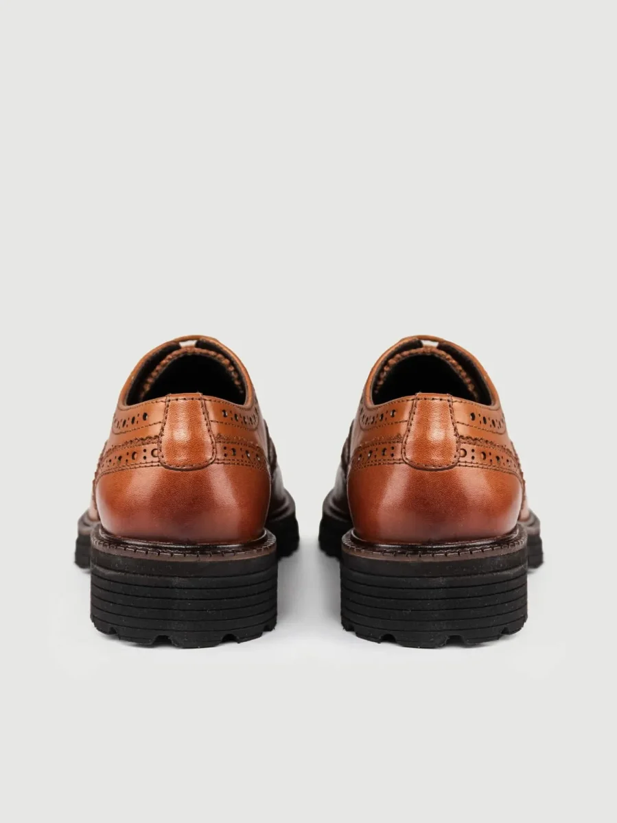 FRANCESINA IN PELLE SFUMATA TABACCO - immagine 4