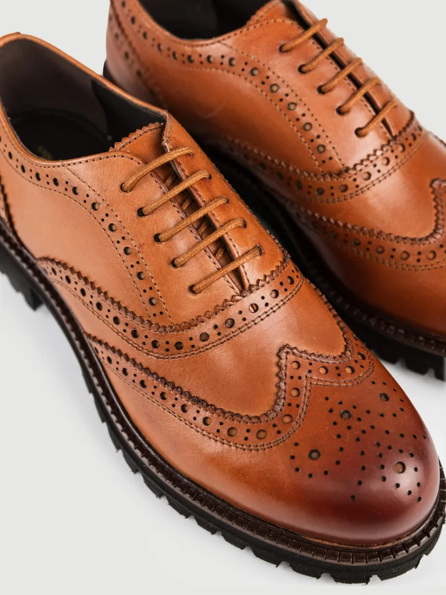 FRANCESINA IN PELLE SFUMATA TABACCO - immagine 6