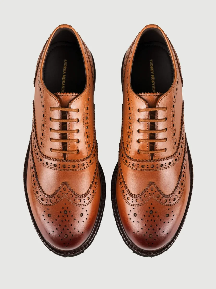 FRANCESINA IN PELLE SFUMATA TABACCO - immagine 5