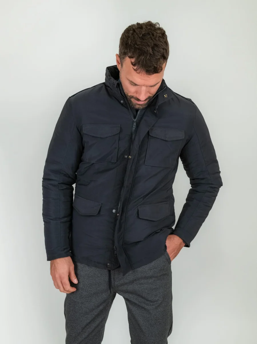 Field jacket blu imbottita