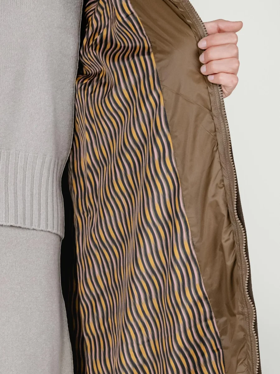 GIACCA A VENTO LUNGA IN NYLON KHAKI - immagine 7