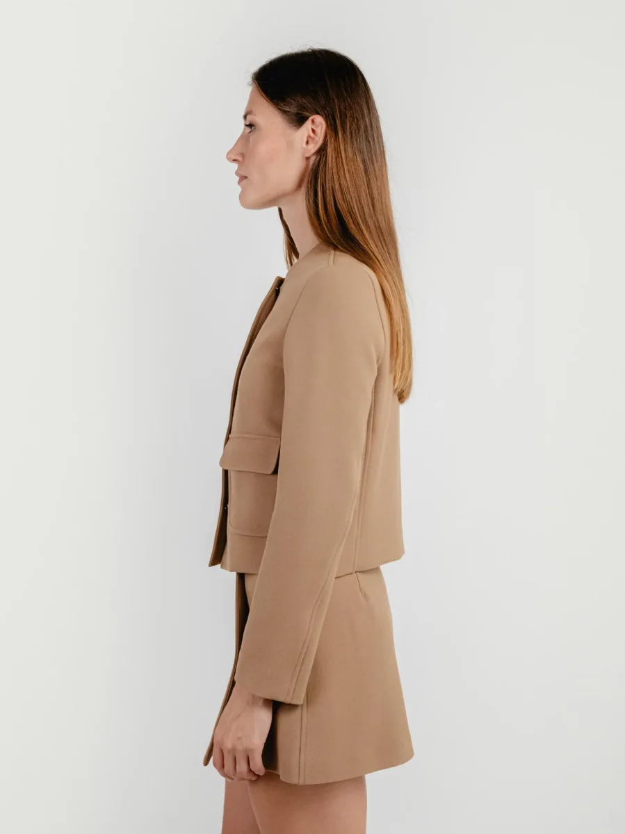 GIACCA CON COLLO ROTONDO CAMMELLO - immagine 4