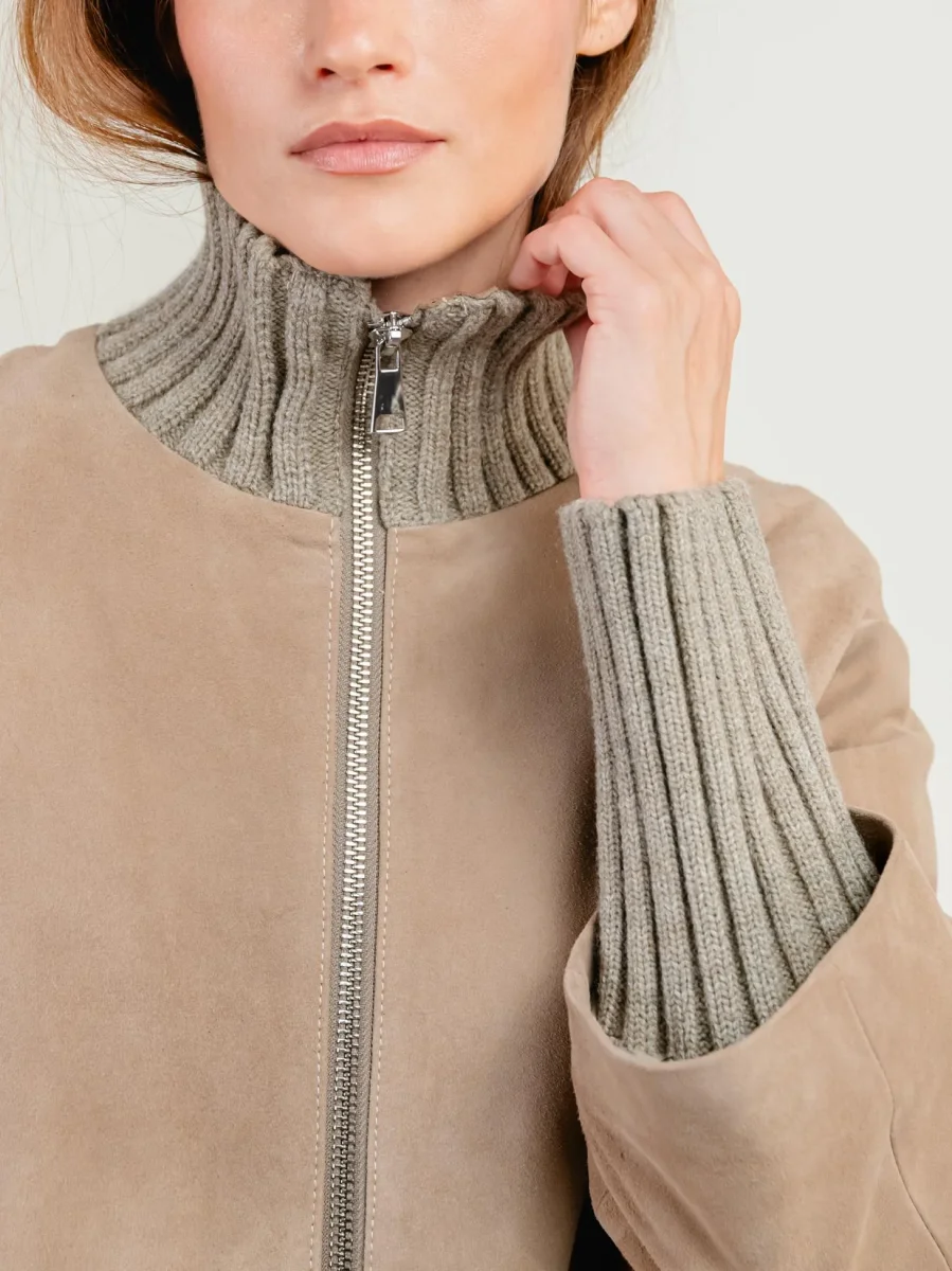 GIACCA DESIRE IN CAMOSCIO COLOR CAMMELLO - immagine 7