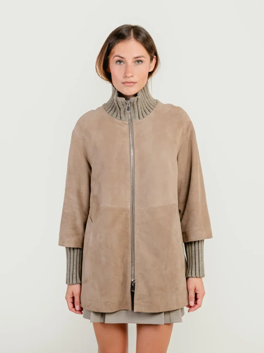 GIACCA DESIRE IN CAMOSCIO COLOR CAMMELLO