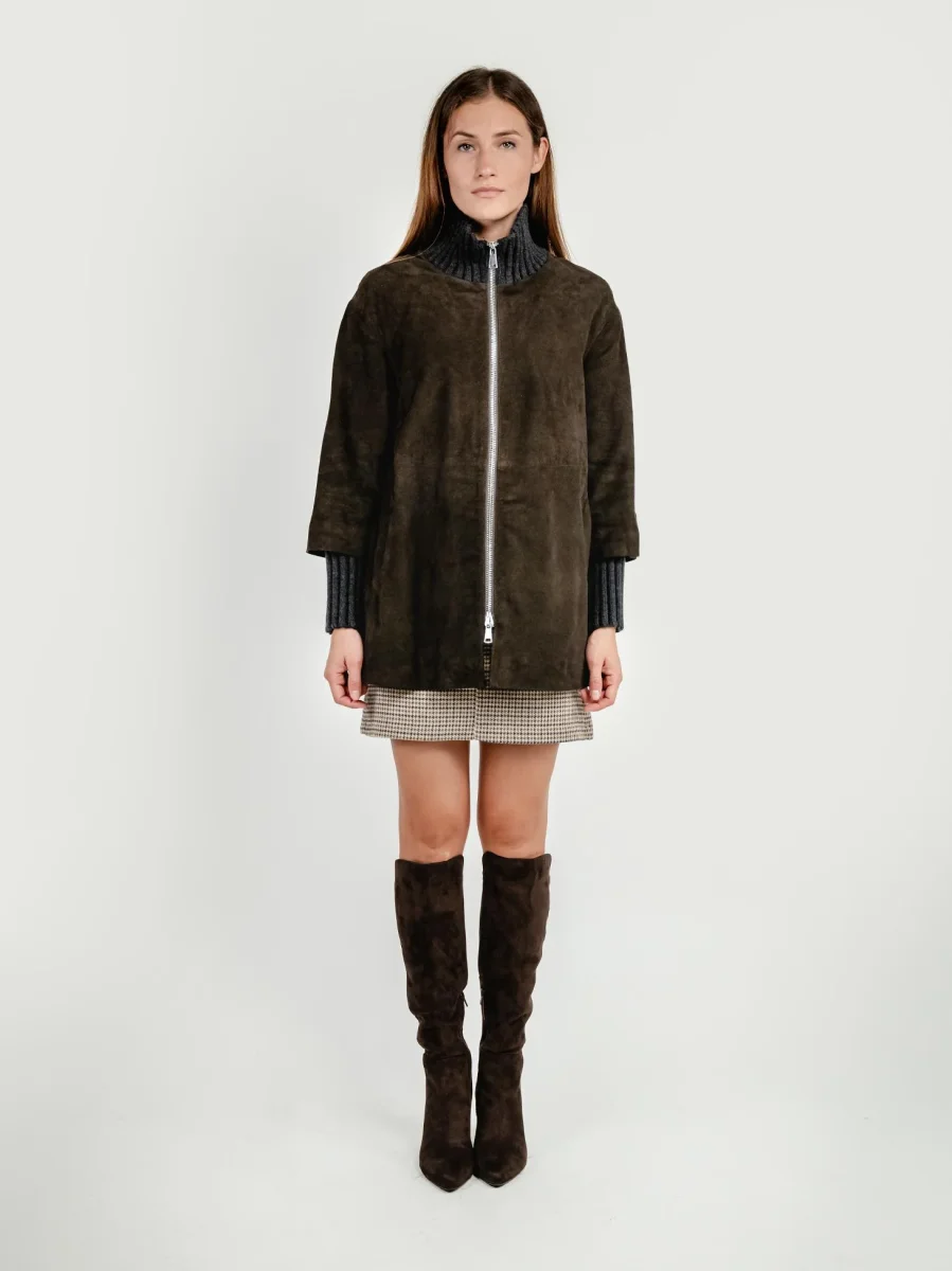 GIACCA DESIRE IN CAMOSCIO TESTA MORO - immagine 7