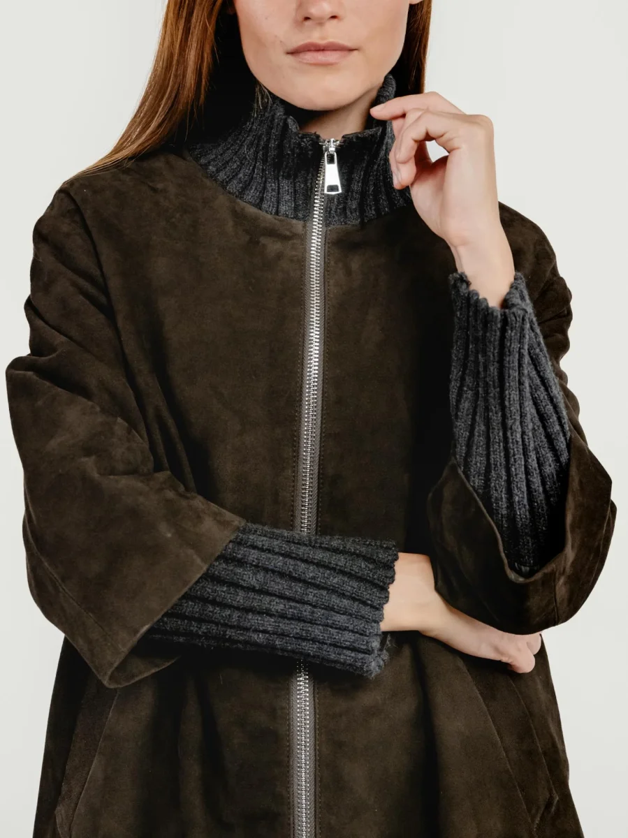 GIACCA DESIRE IN CAMOSCIO TESTA MORO - immagine 5