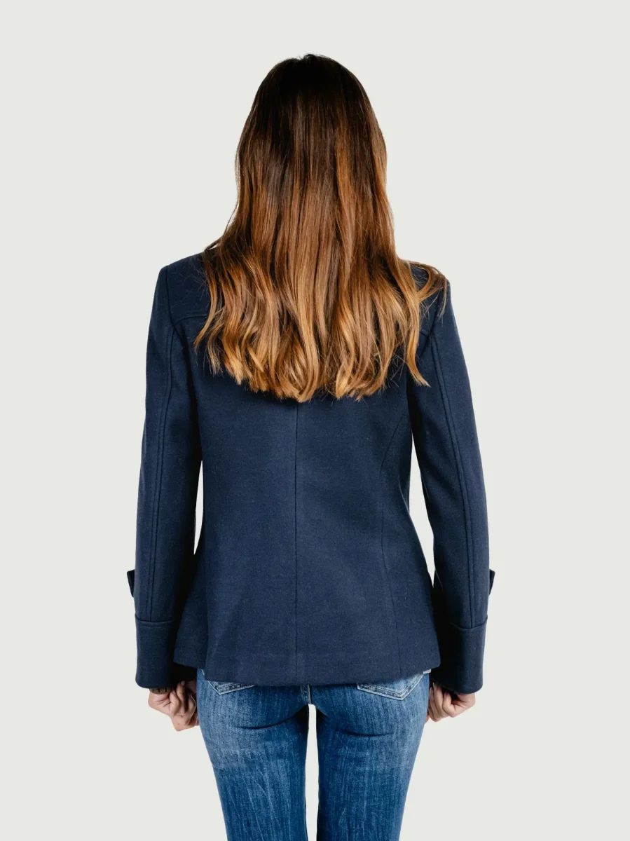 GIACCA DOPPIOPETTO IN MISTO LANA BLU - immagine 5