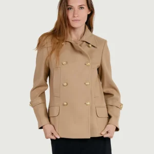 GIACCA DOPPIOPETTO IN MISTO LANA CAMMELLO