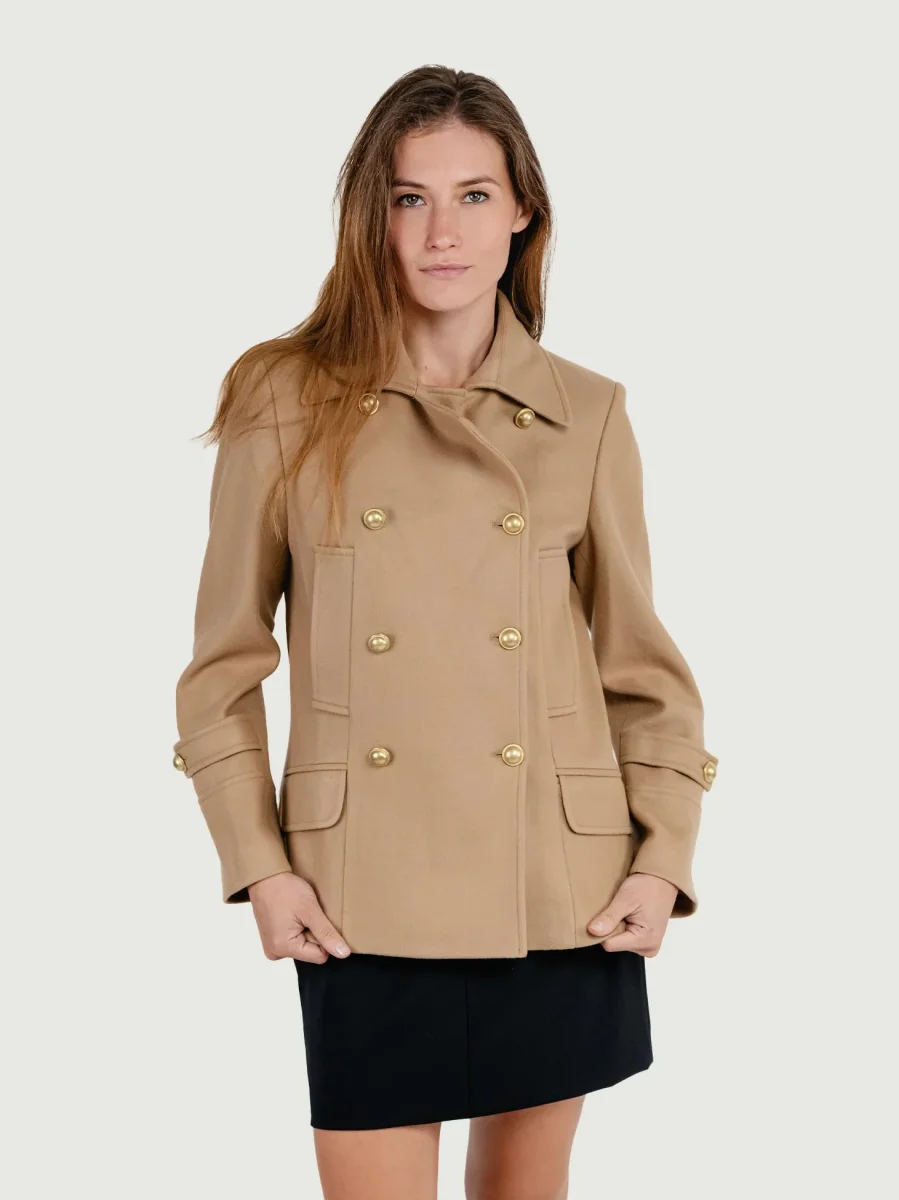 GIACCA DOPPIOPETTO IN MISTO LANA CAMMELLO