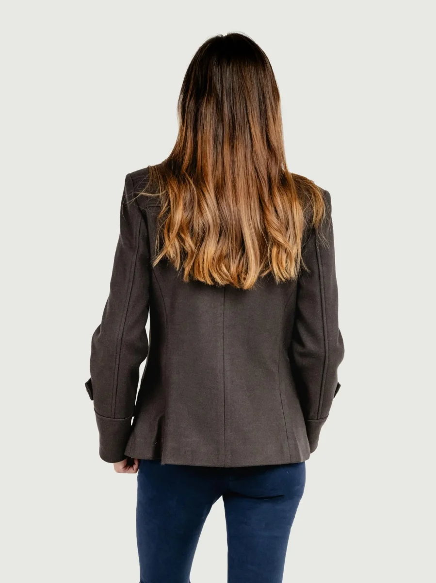 GIACCA DOPPIOPETTO IN MISTO LANA TESTA MORO - immagine 5