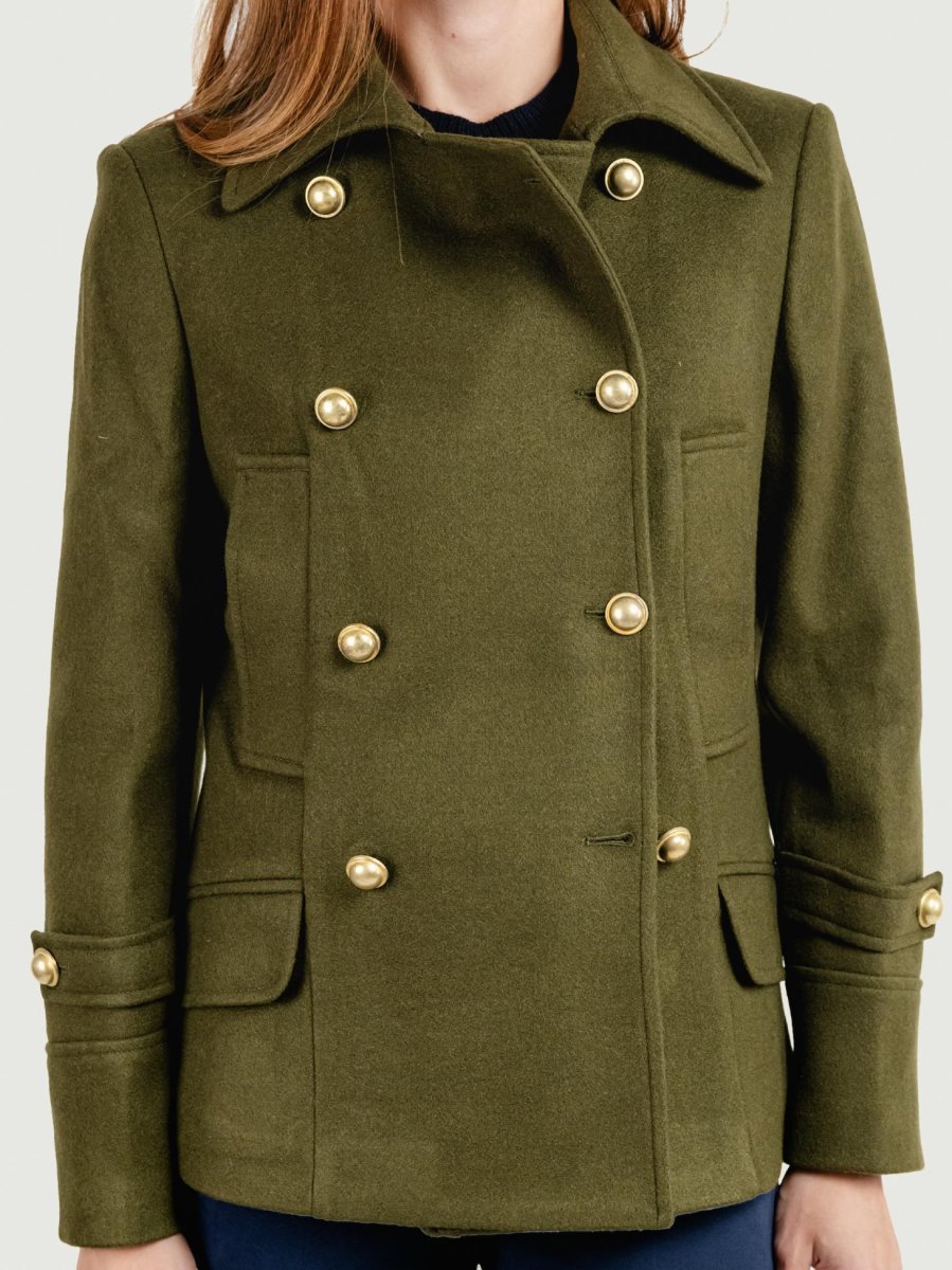 GIACCA DOPPIOPETTO IN MISTO LANA VERDE MILITARE - immagine 6