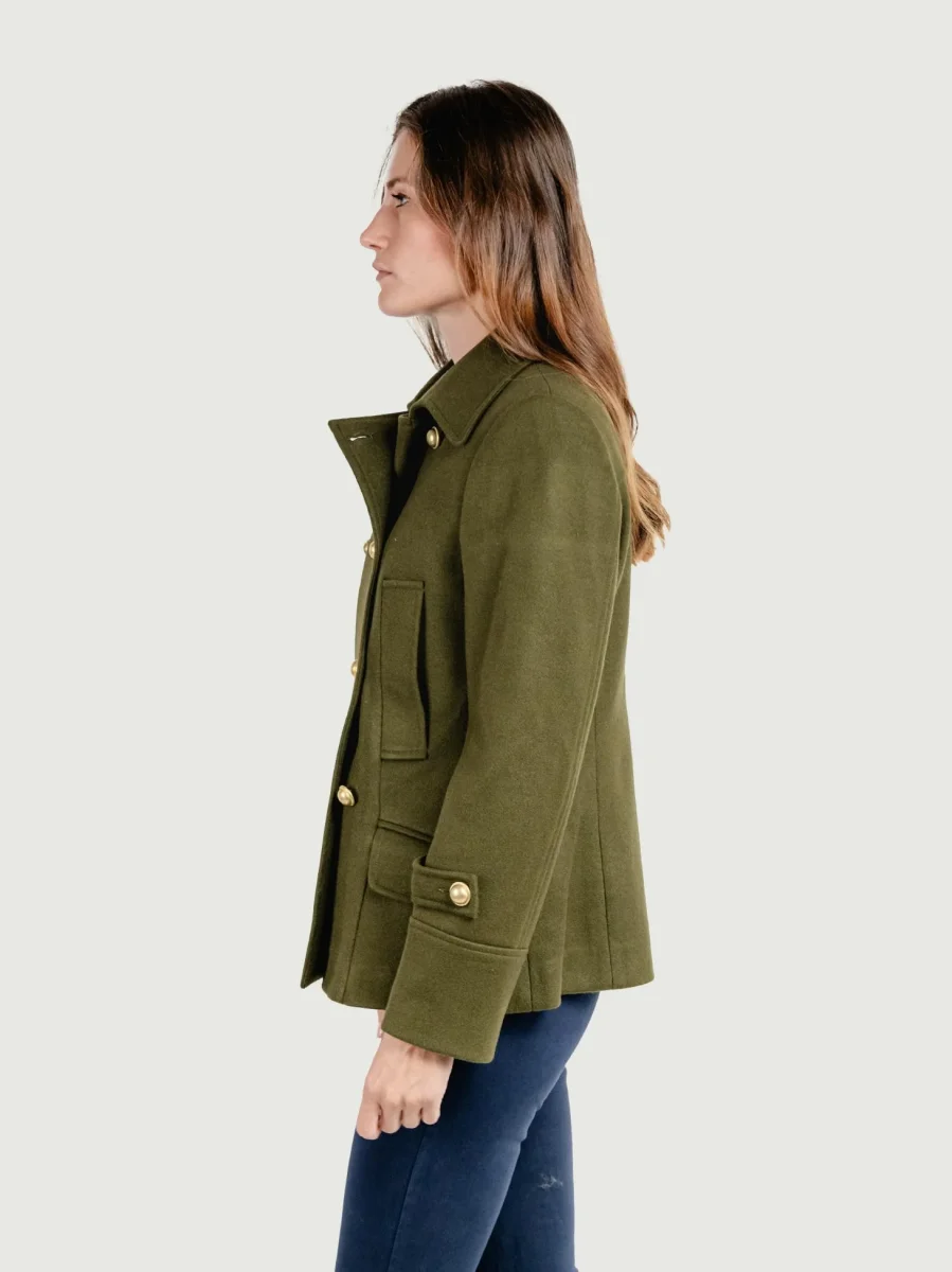 GIACCA DOPPIOPETTO IN MISTO LANA VERDE MILITARE - immagine 4