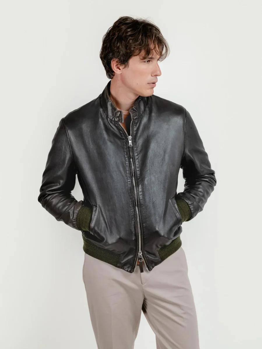 GIACCA IN PELLE TESTA MORO EAST VILLAGE