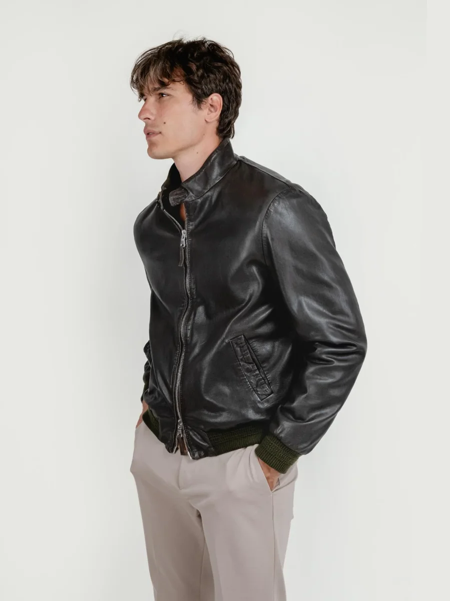 GIACCA IN PELLE TESTA MORO EAST VILLAGE - immagine 4