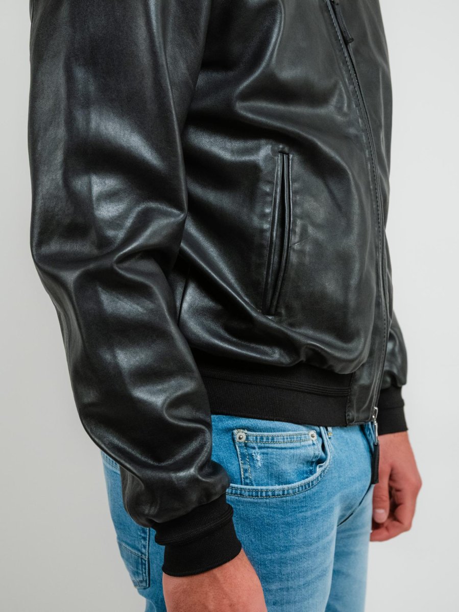 GIACCA ELVIS DI PELLE NERA - immagine 5