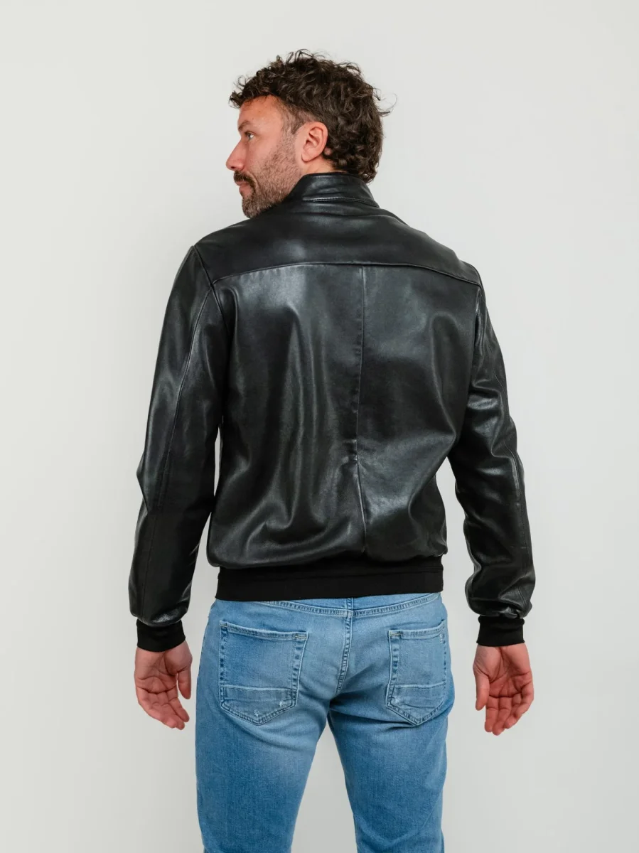 GIACCA ELVIS DI PELLE NERA - immagine 4