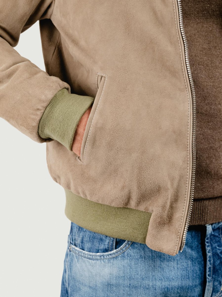 GIACCA ELVIS IN CAMOSCIO TORTORA - immagine 6