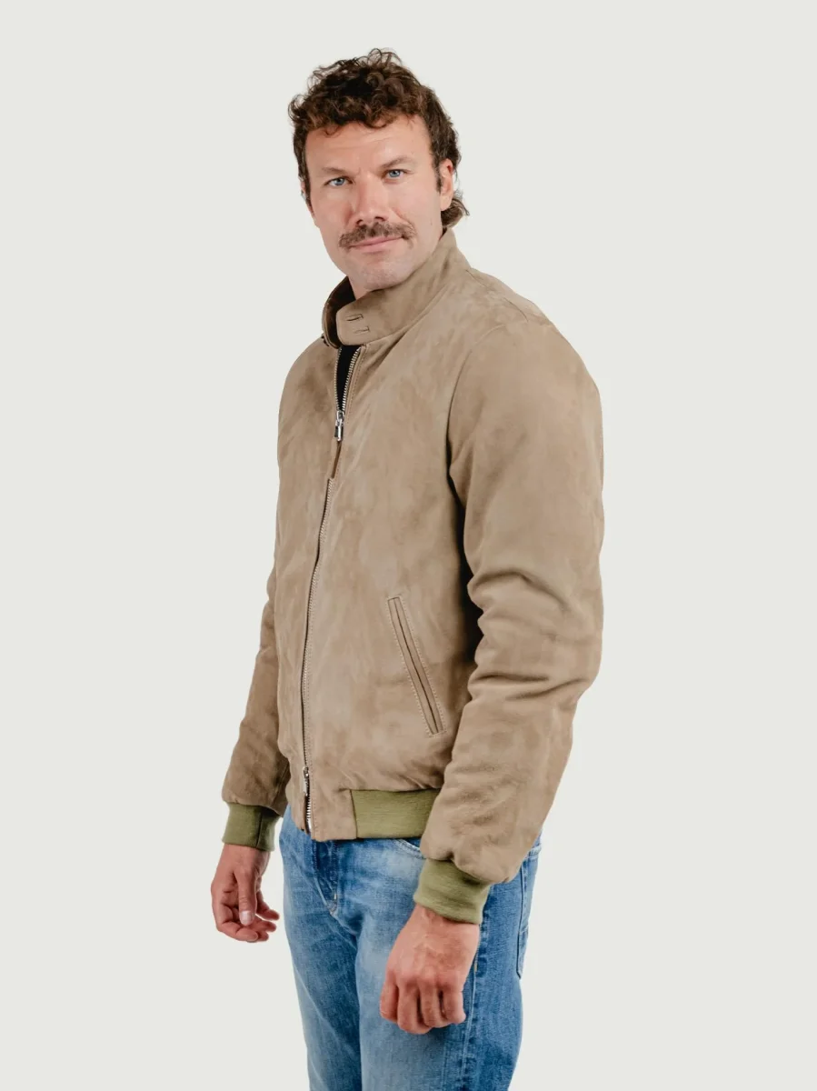 GIACCA ELVIS IN CAMOSCIO TORTORA - immagine 3