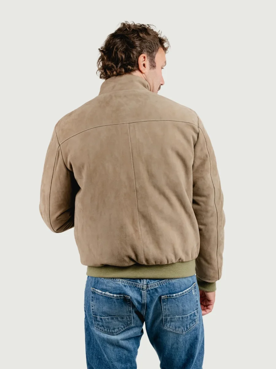 GIACCA ELVIS IN CAMOSCIO TORTORA - immagine 4