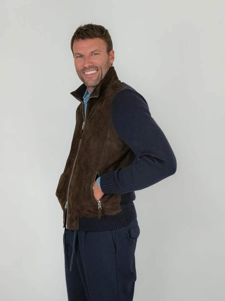 GIACCA FRANCIS IN CAMOSCIO MARRONE - immagine 3