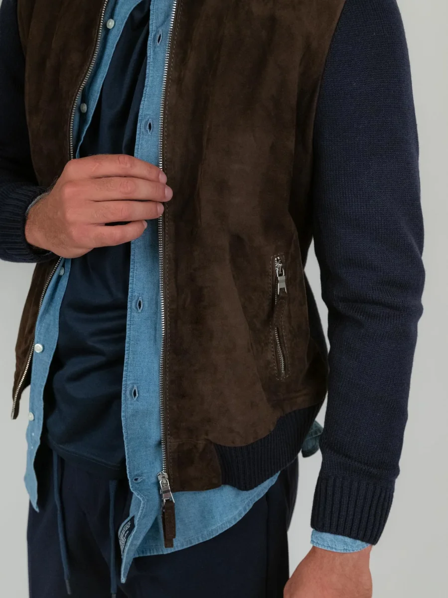 GIACCA FRANCIS IN CAMOSCIO MARRONE - immagine 6