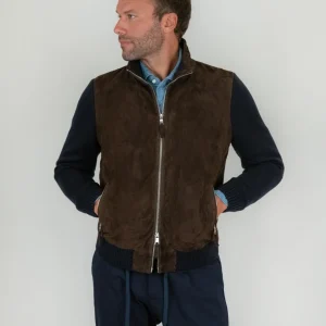 GIACCA FRANCIS IN CAMOSCIO MARRONE