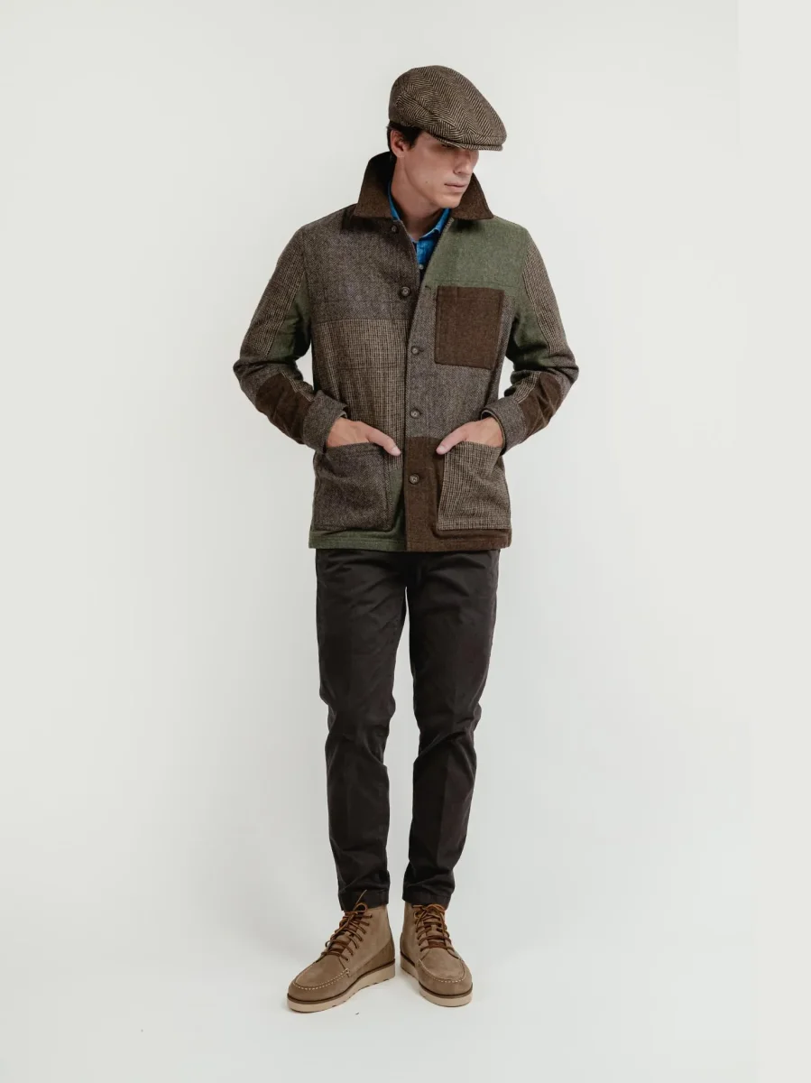 GIACCA IN LANA MODELLO DORR PATCHWORK MULTICOLOR - immagine 8
