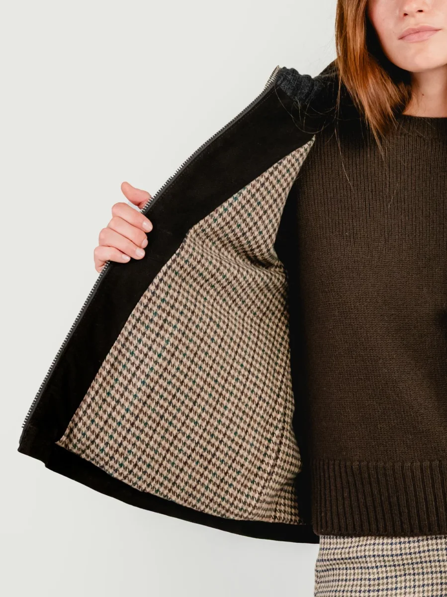 GIACCA IXIA IN CAMOSCIO TESTA MORO - immagine 8