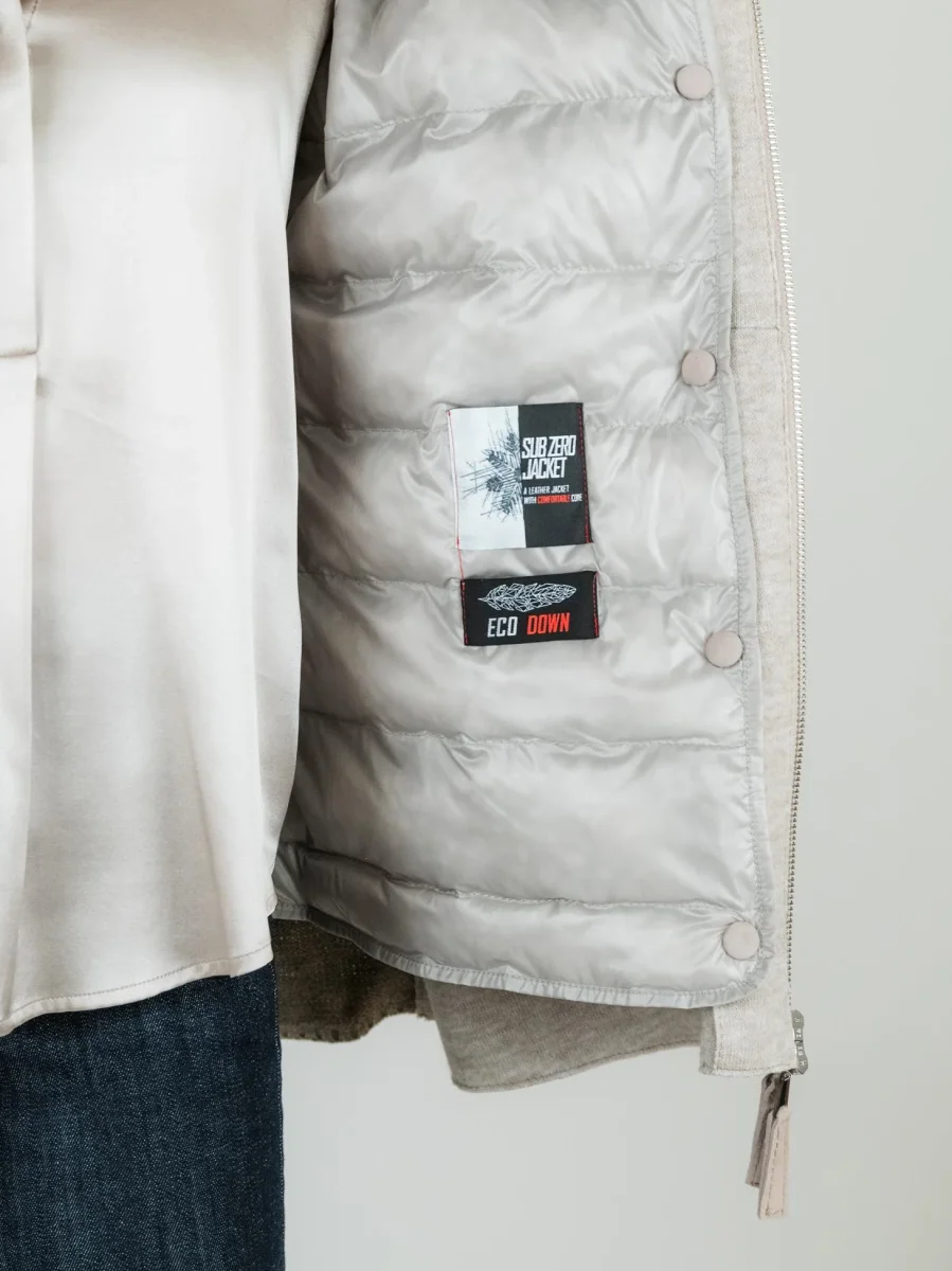 GIACCA MANTELLA ADELE CON PIUMINO 3 IN UNO BEIGE - immagine 7