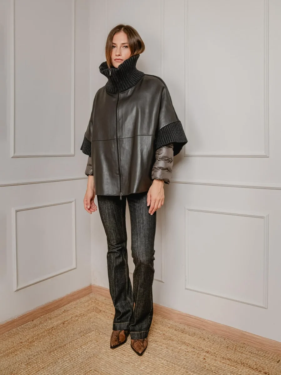 GIACCA MANTELLA LAVINIA CON PIUMINO 3 IN 1 TESTA MORO - immagine 3