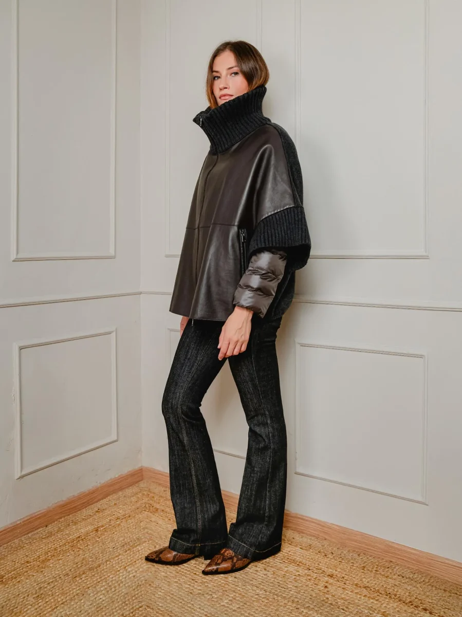 GIACCA MANTELLA LAVINIA CON PIUMINO 3 IN 1 TESTA MORO - immagine 6