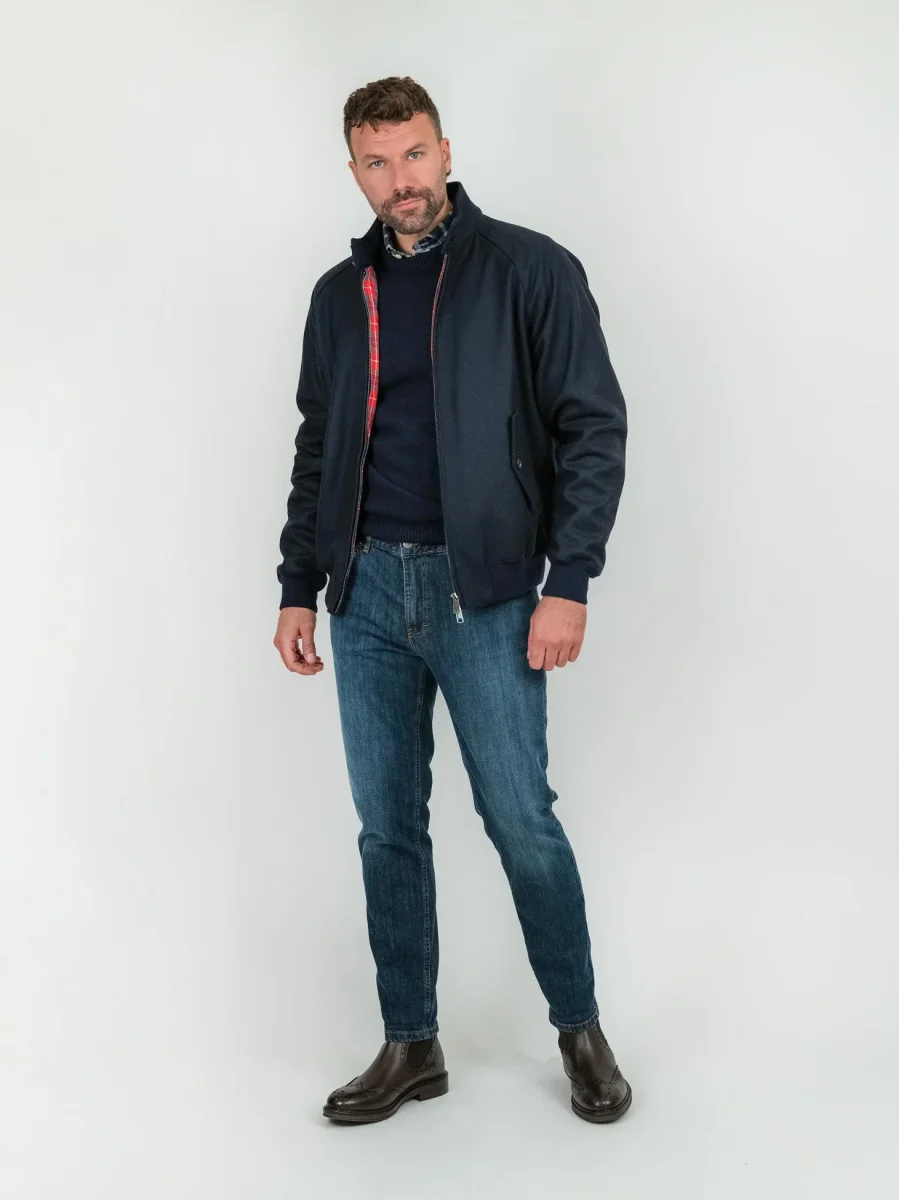 GIACCA MELTON G9 IN LANA BLU - immagine 6