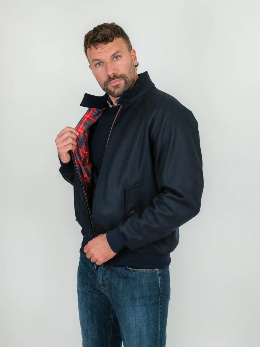 GIACCA MELTON G9 IN LANA BLU - immagine 3