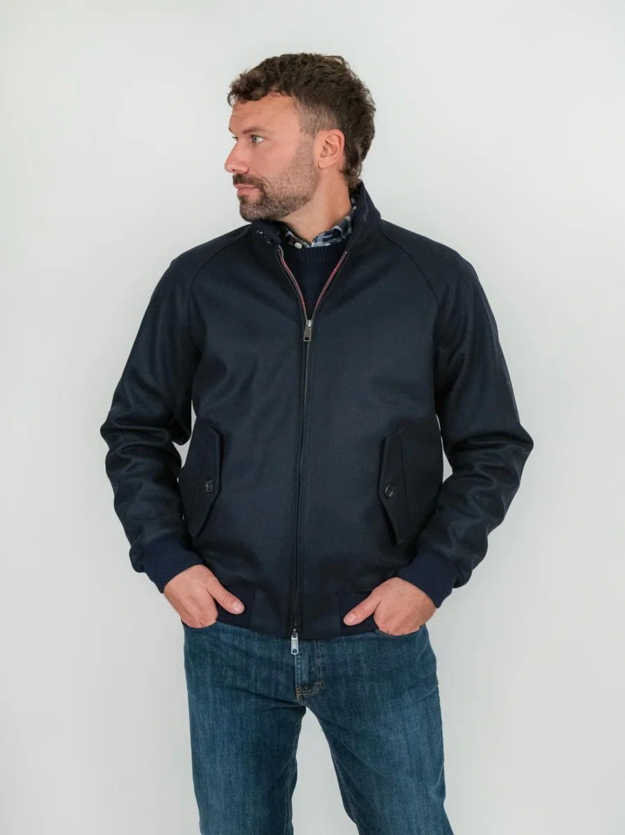 GIACCA MELTON G9 IN LANA BLU