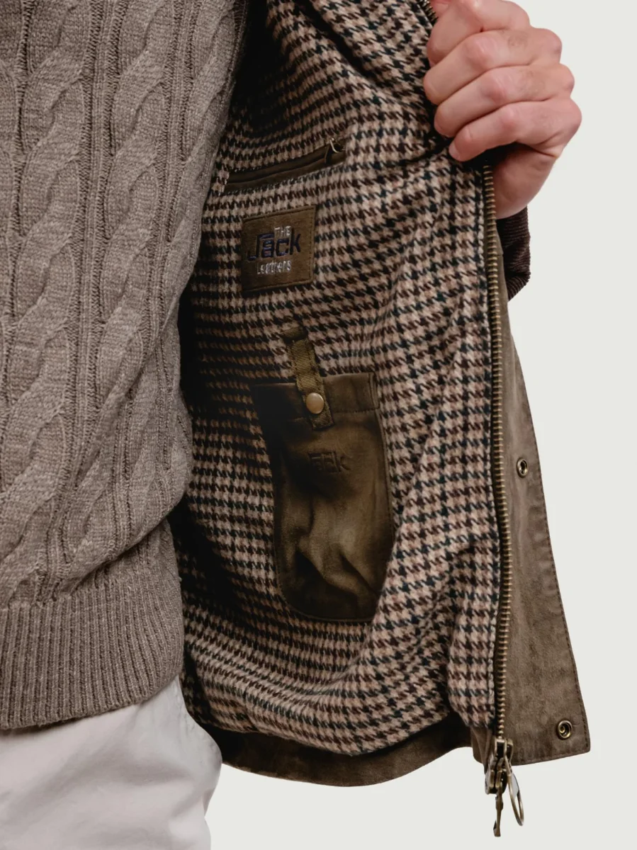 GIACCA PELLE BALMORAL COLOR ALGA - immagine 8