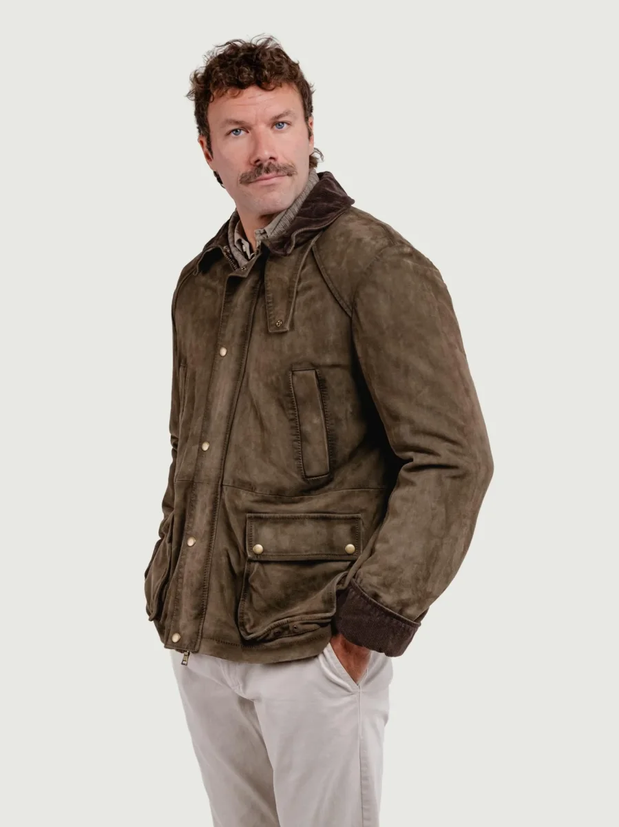 GIACCA PELLE BALMORAL COLOR ALGA - immagine 4