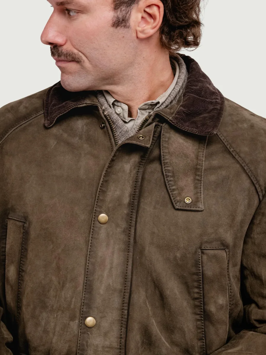 GIACCA PELLE BALMORAL COLOR ALGA - immagine 7