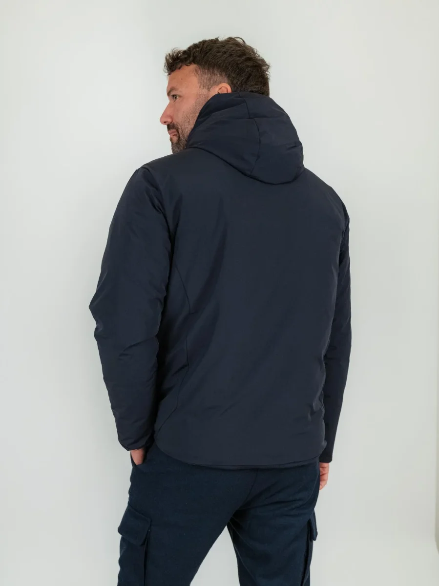 GIACCONE IMBOTTITO BLU CON CAPPUCCIO - immagine 5