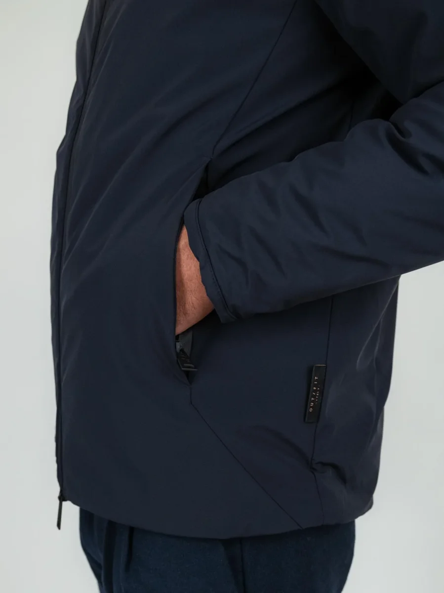 GIACCONE IMBOTTITO BLU CON CAPPUCCIO - immagine 6