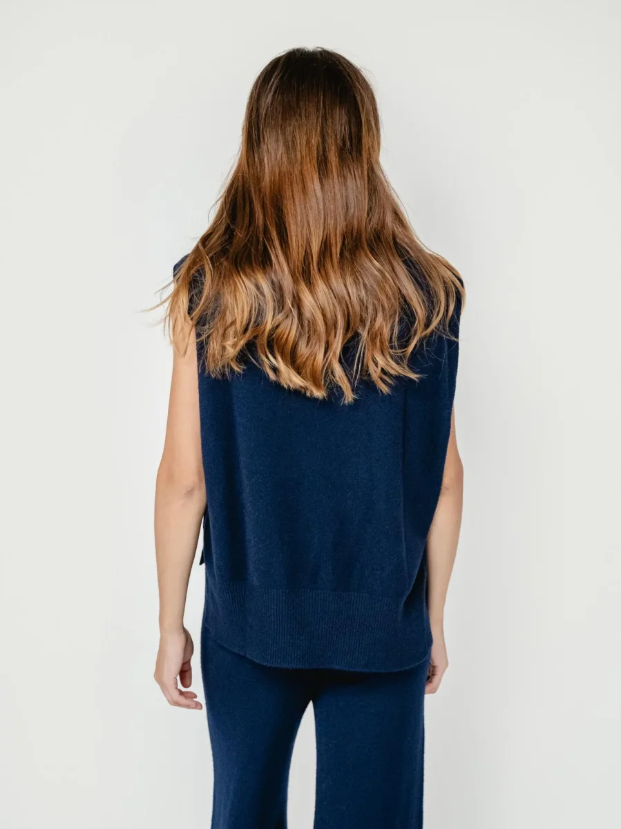 GILET APERTO BLU - immagine 4